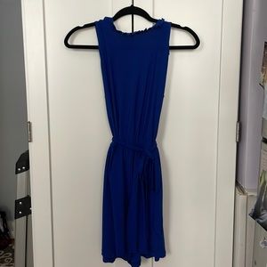 Royal blue high neck romper